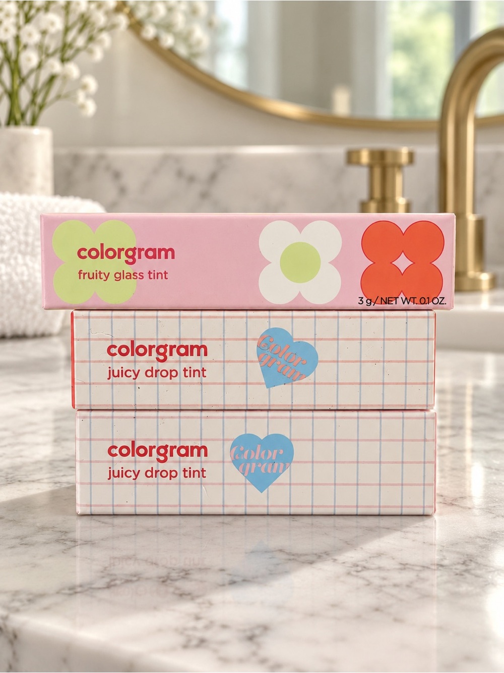 Colorgram Lip Tint Bundle – 3 Shades | Juicy Drop & Fruity Glass New in Box
